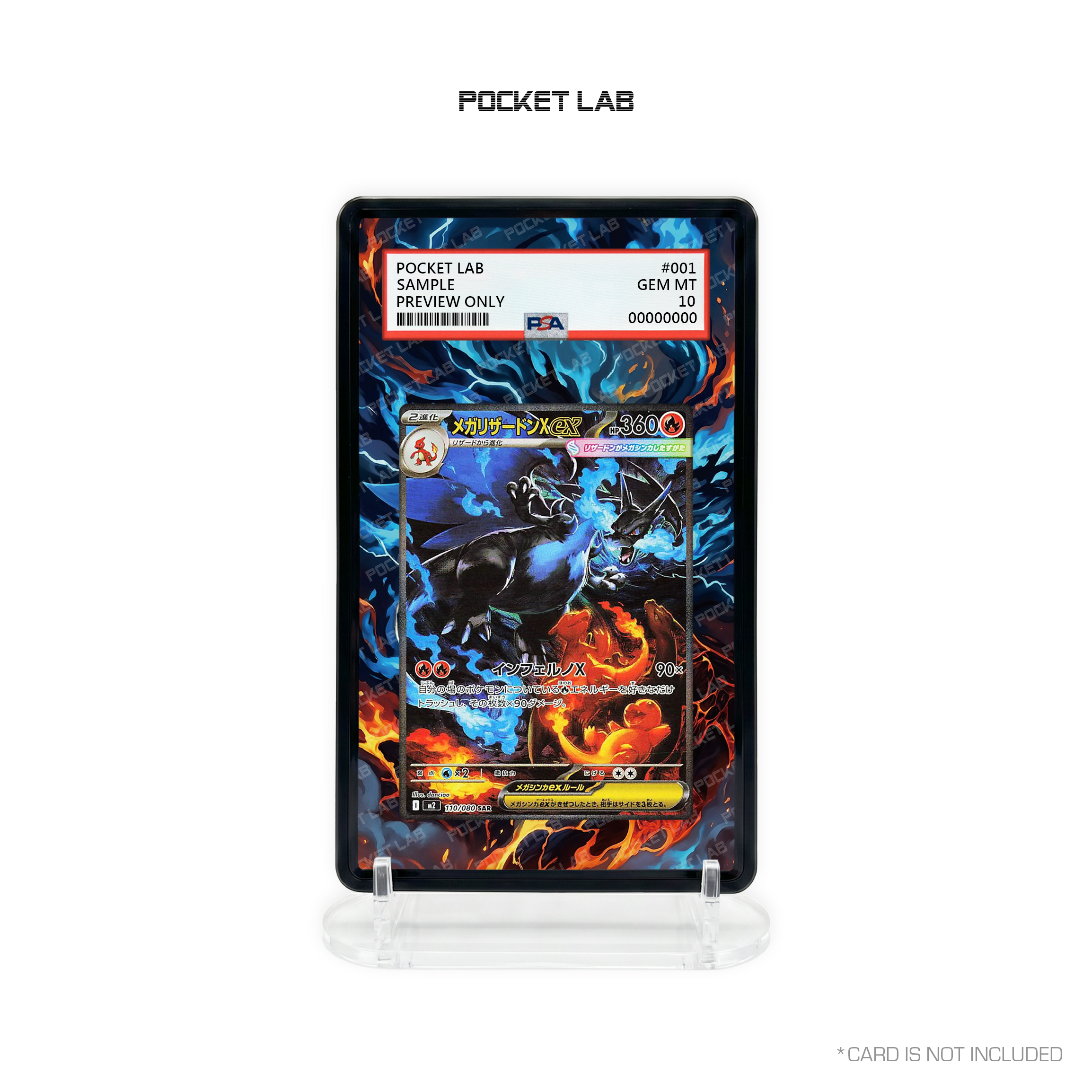 [M2] MEGA Charizard X ex SAR [110/080] - PSA Extended Artwork Display with Protective Case